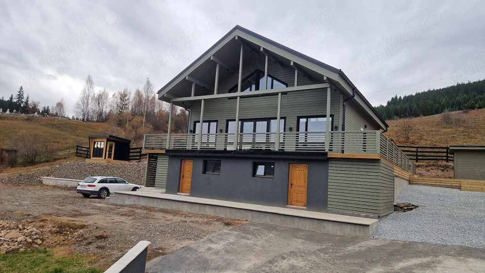 Vila noua de lemn de vanzare complet echipata Toplita