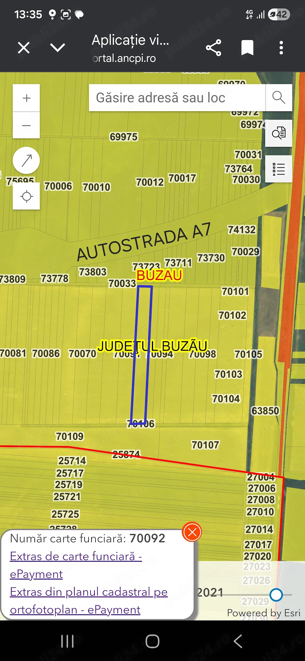 teren arabil langa autostrada A7