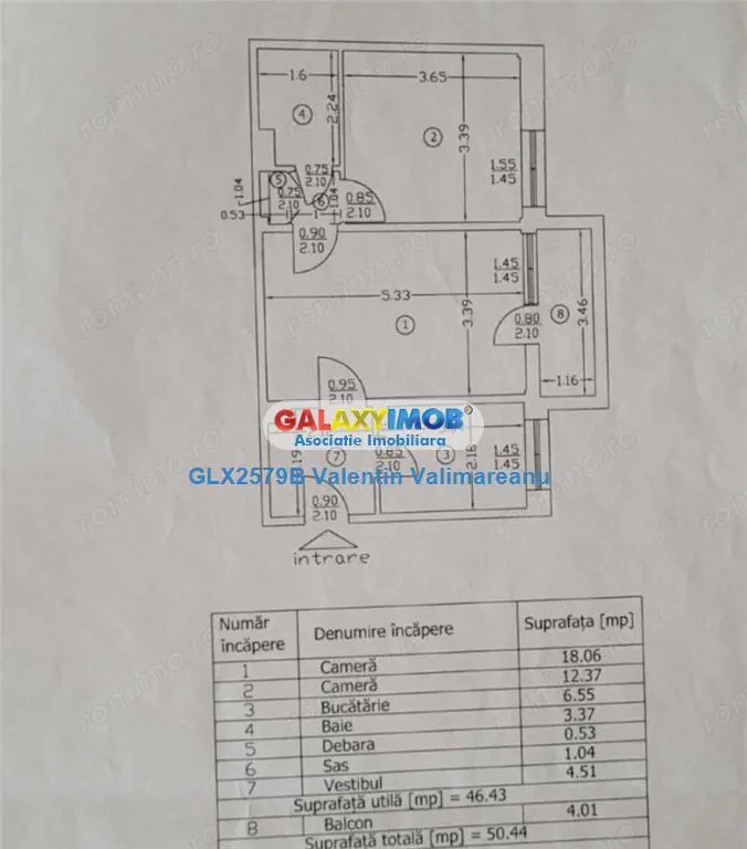 Apartament 2 Camere 1 Decembrie 1918 COD 261