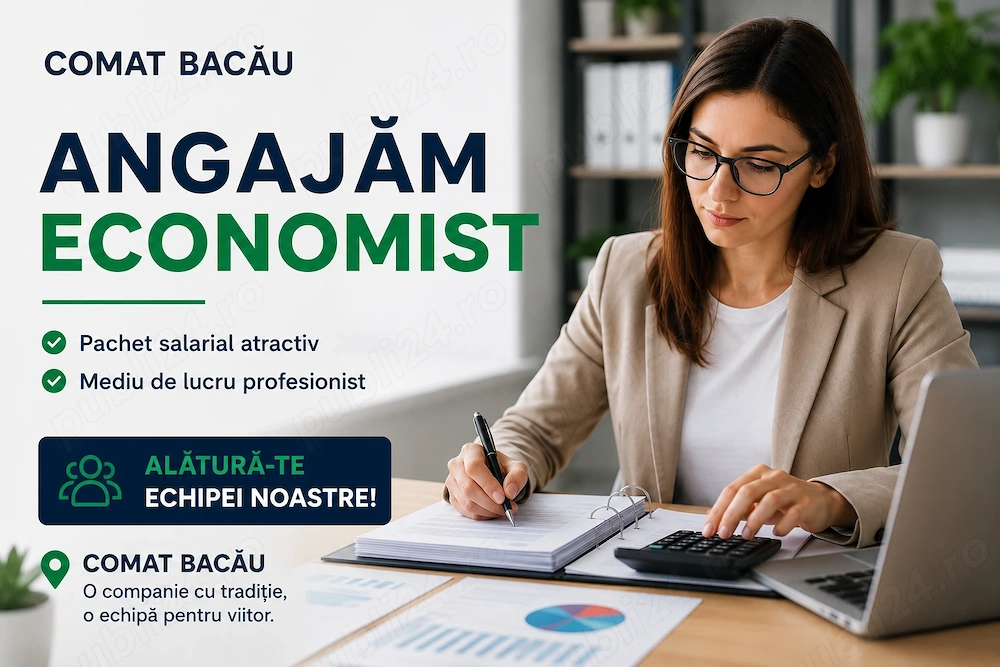 Angajam economist cu experienta in activitatea financiar contabila
