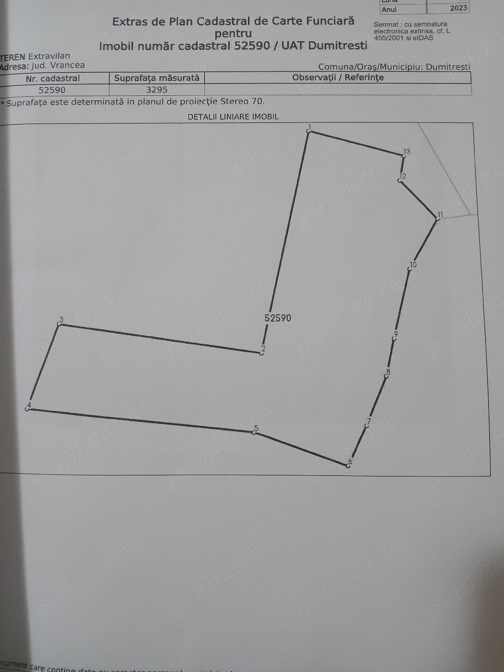 Vand teren extravilan Dumitresti Vrancea