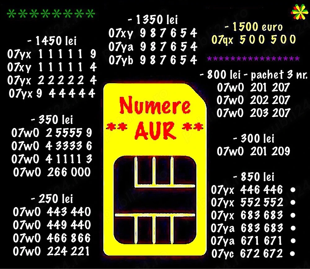 Numar Telefon Gold Aur Premium * Numere Vip Orange
