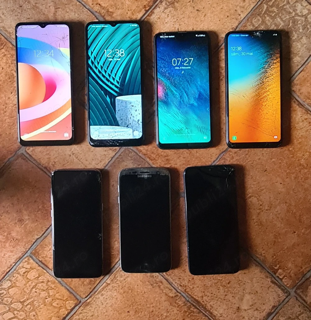 Samsung-uri funcționale (sticla fisurată) Samsung Galaxy A12, A03s, A10, A20e , S8 și un S9