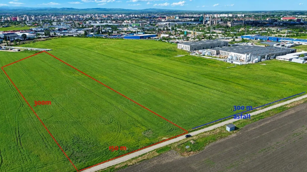 Teren intravilan 5,5 ha industrial deschidere 150 ml soseaua Constantei