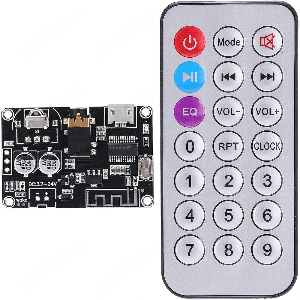 Modul Bluetooth XY-WRBT BLE 5.0 cu Telecomandă   Decoder Audio Stereo 3.7V 24V pentru Boxe DIY & Amp