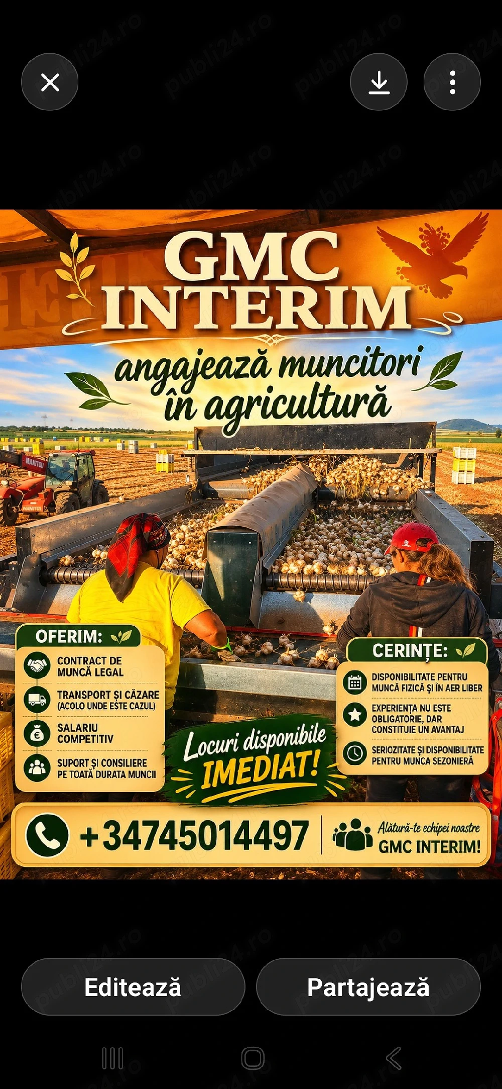 Locuri de muncă Spania agricultură!!!