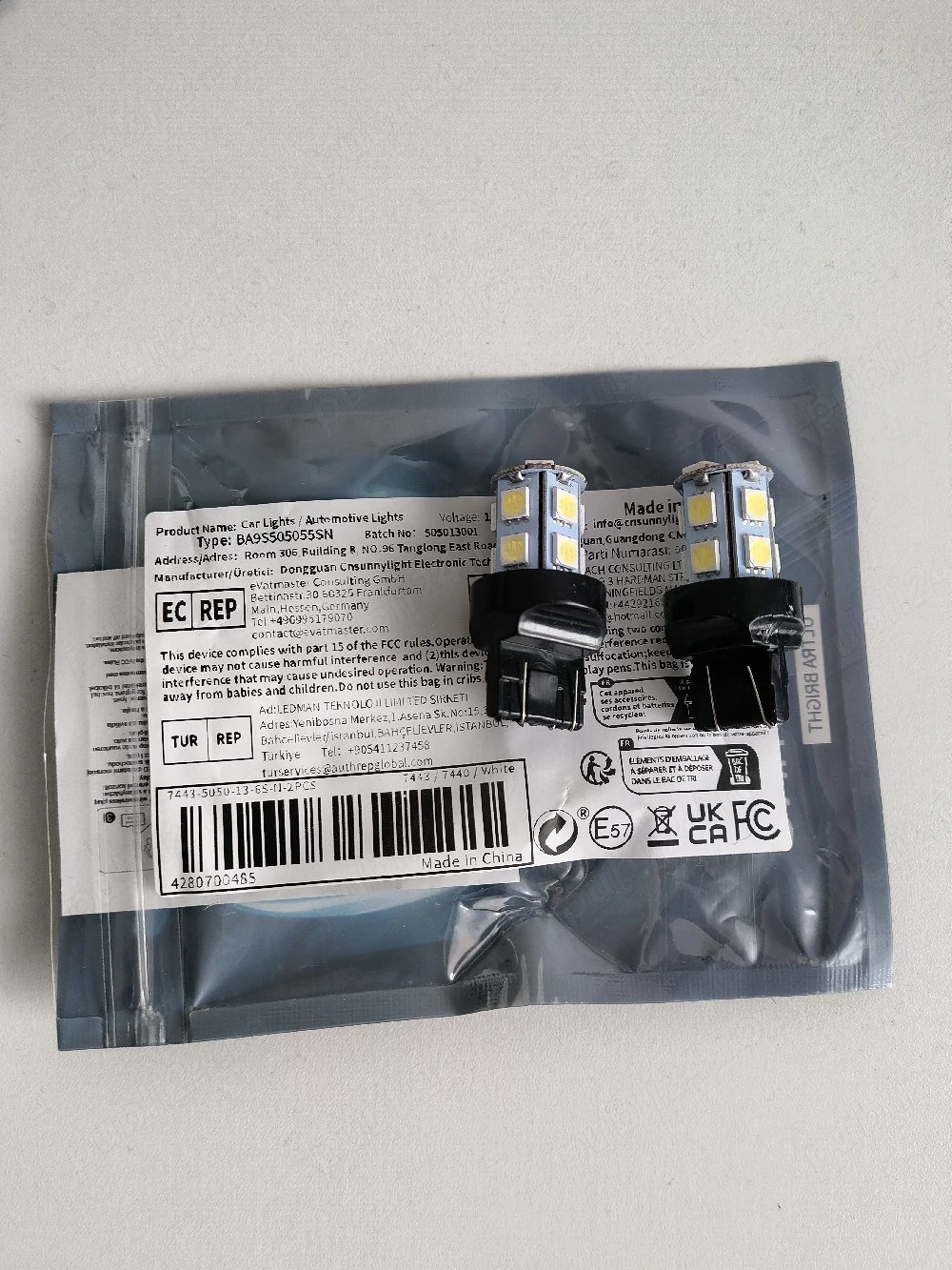 Becuri led auto  BA9S505055SN