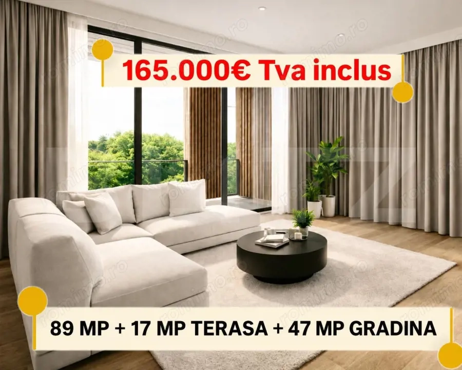 Apartament de vanzare cu 4 camere, 89 mp, zona Torontalului