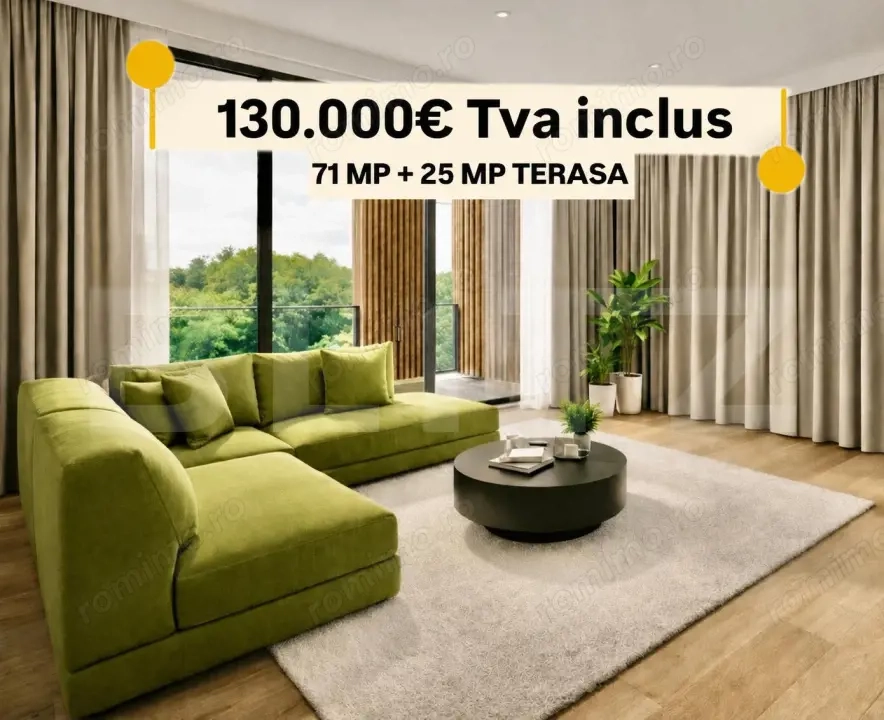 Apartament de vanzare cu 3 camere, 71 mp, zona Torontalului
