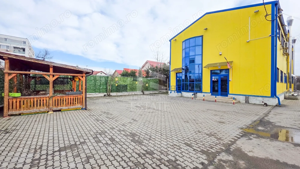 Spațiu industrial–afacere catering la cheie, teren&hală 750 mp S+P+1E