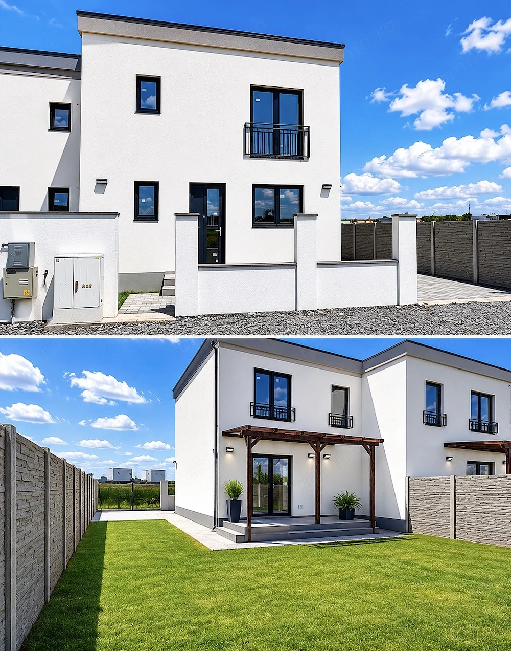 Duplex la cheie- Mosnita - asfalt- toate utilitățile 