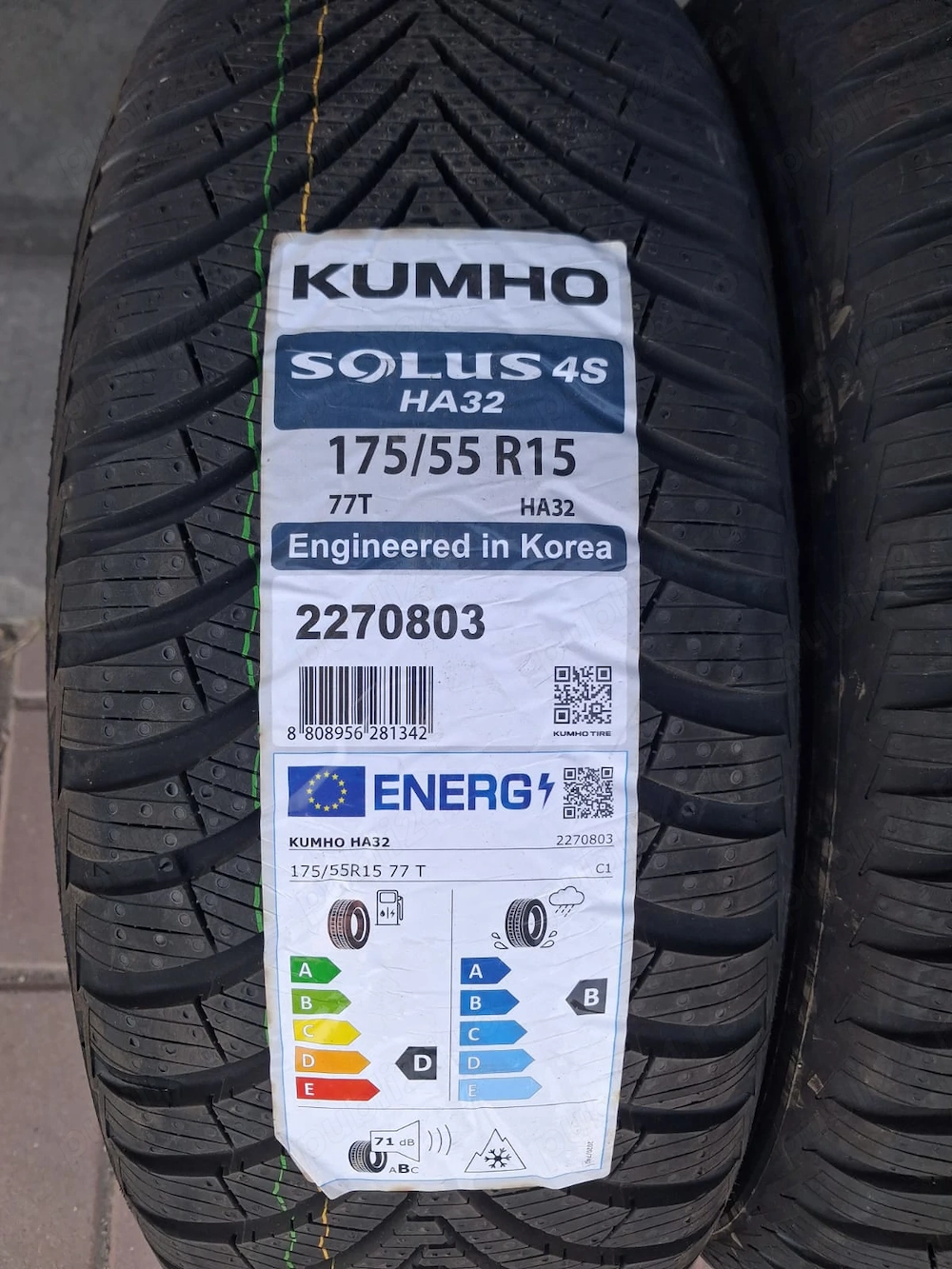2 anvelope noi 175/55/15 Kumho ALL SEASONS