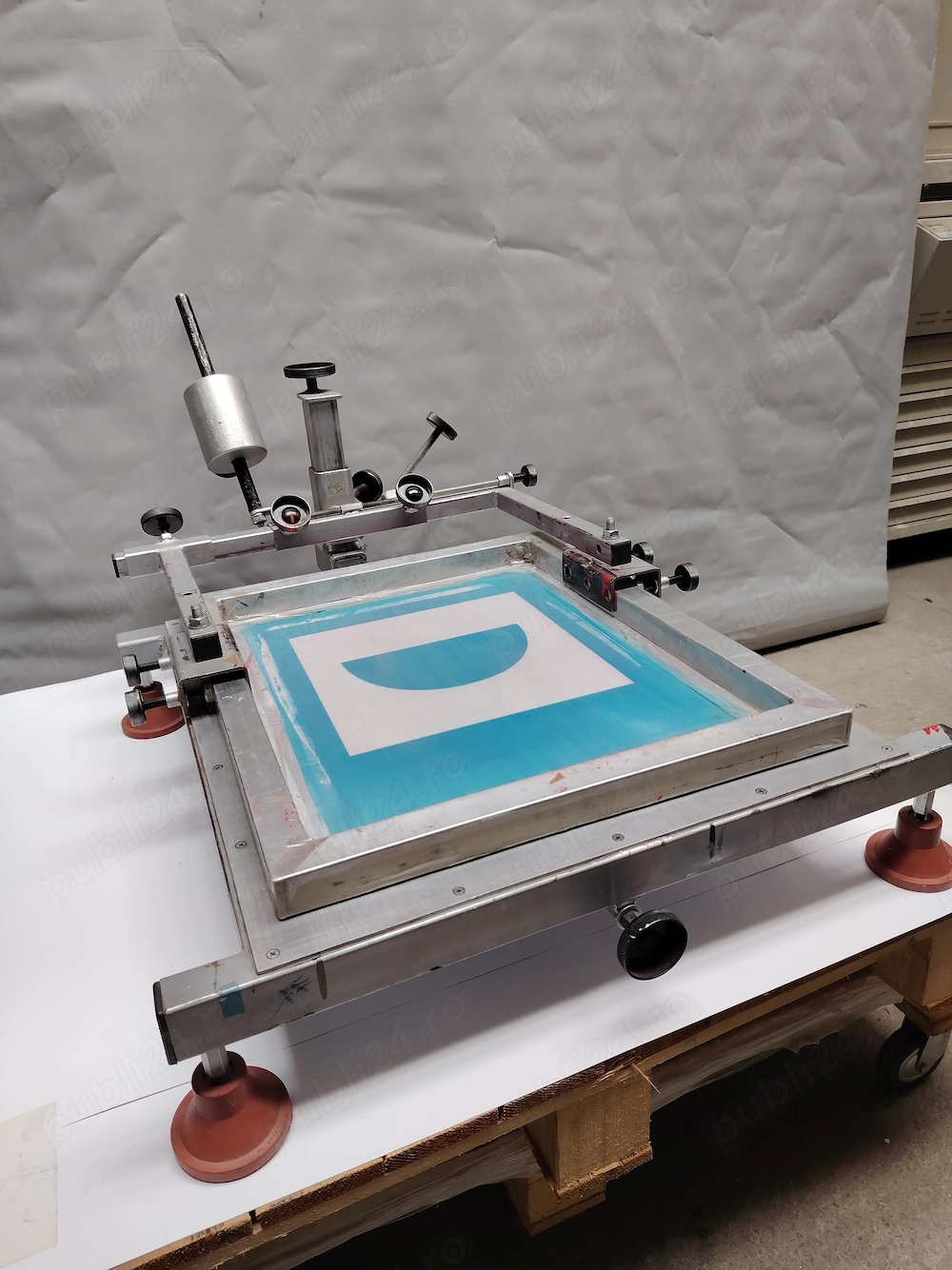 Masa serigrafie + 4 rame din aluminiu + 4 raclete din aluminiu