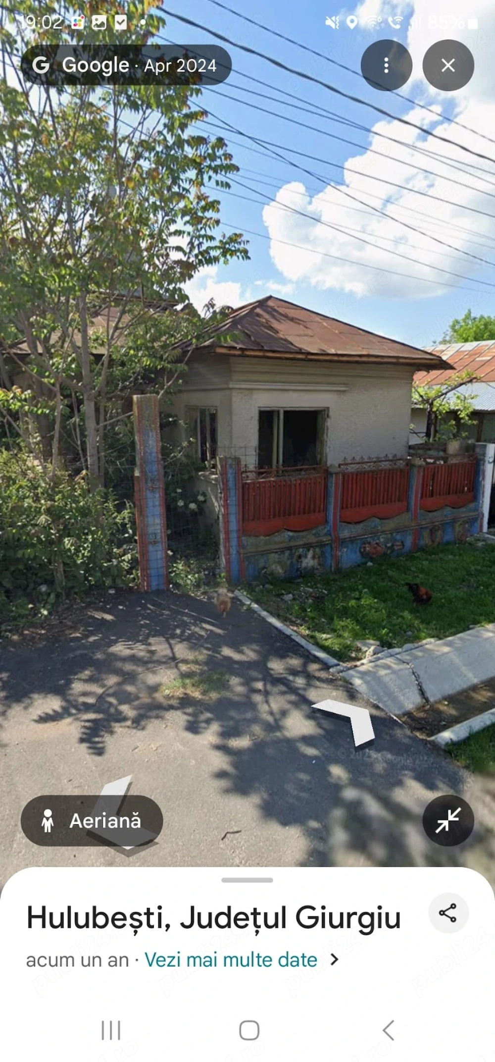 Teren intravilan 780 mp + casă și anexe   Hulubești, Călugăreni, asfalt