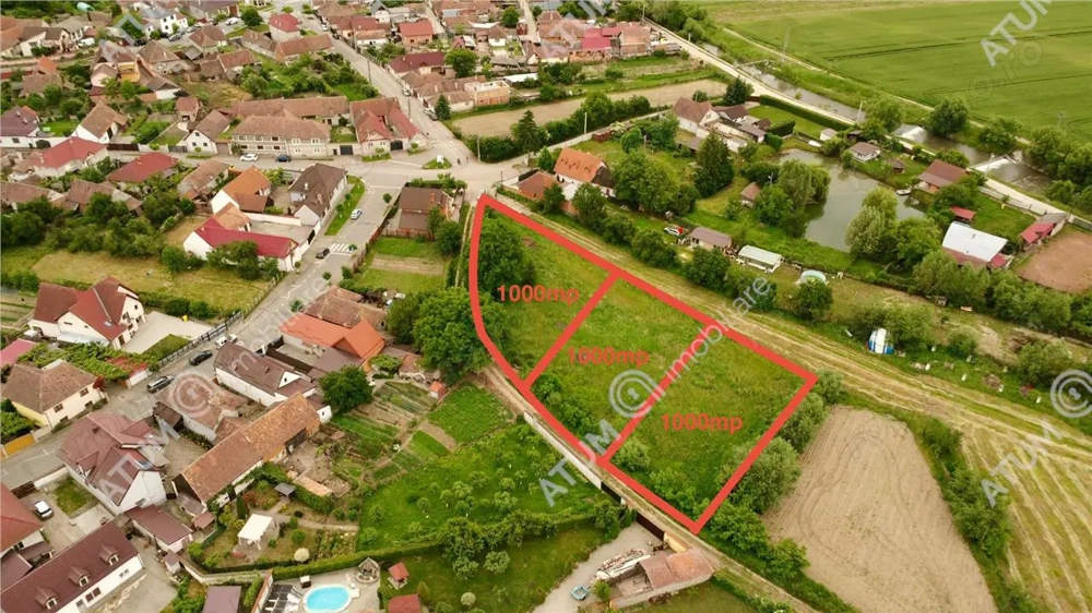 Teren intravilan in Avrig de 1000 mp din Sibiu