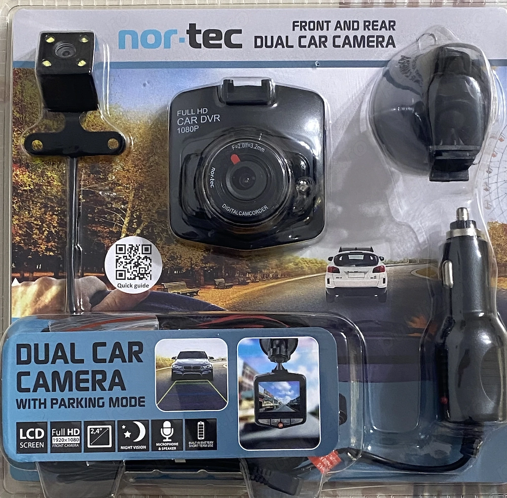 Auto , vând camera auto duala fata spate cu toate accesoriile incluse, cardul de memorie nu e inclus