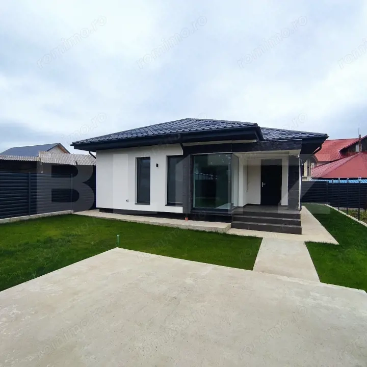 Casă modernă 3 camere, 76 mp, 300 mp teren, Ansamblu rezidențial, zona Dancu