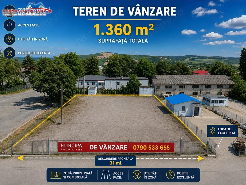 Teren intravilan de vanzare pe Varianta Tulcea