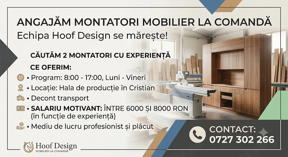 Angajam  montatori mobilier cu experiență 