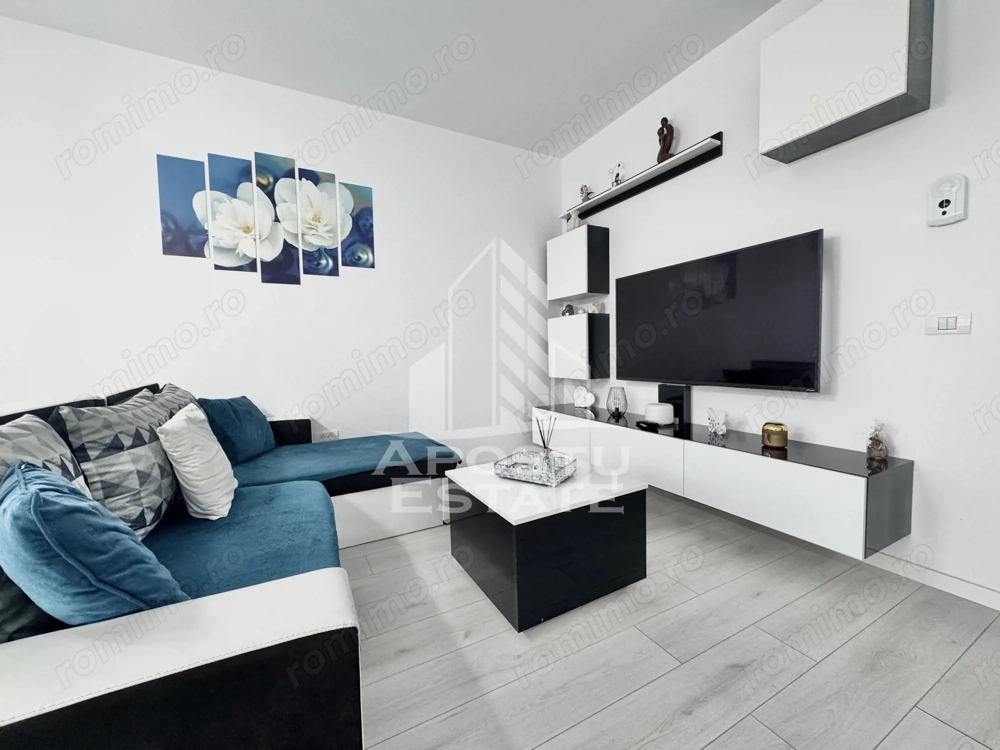 Apartament cu 2 camere la etajul 1 cu lift complet mobilat si utilat