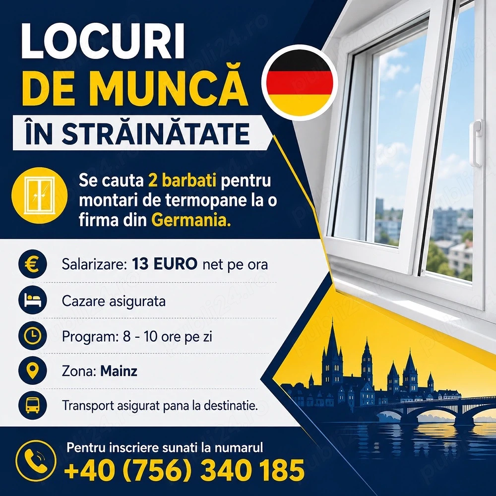 Locuri de Munca in Germania (Termopane)