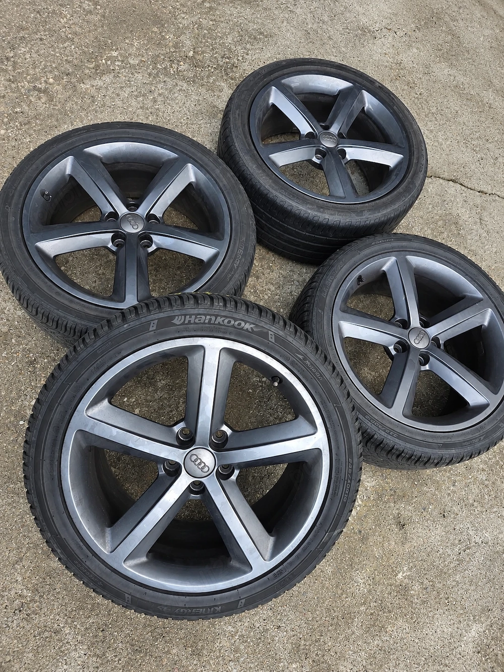 Jante Audi OEM R18 ET43 + 3 Anvelope Hankook NOI All Season 2025 (factura)