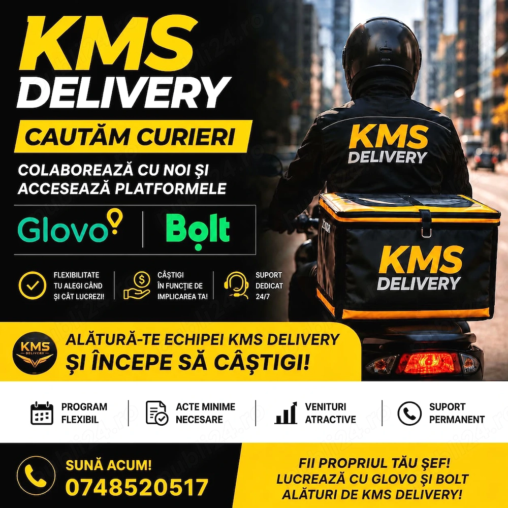 Curieri Food Delivery- Colaborare Rapida - Castiguri Avantajoase
