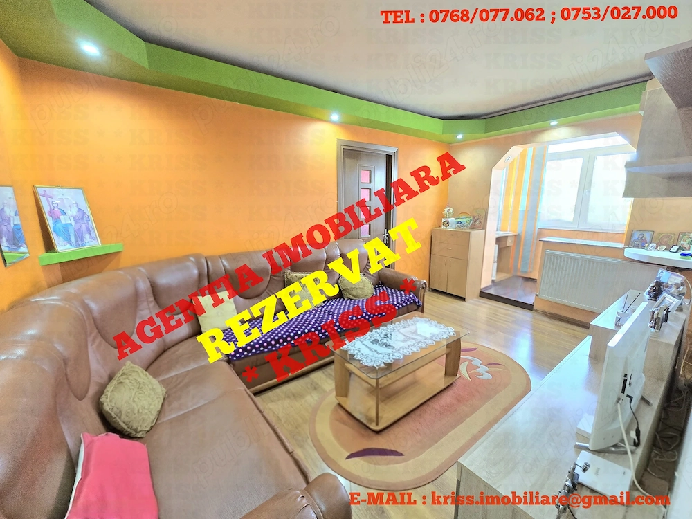 Apartament 2 Camere CRAIOVEI - KAUFLAND Etaj 3 Confort 2 Semidecomandat Mobilat Și Utilat