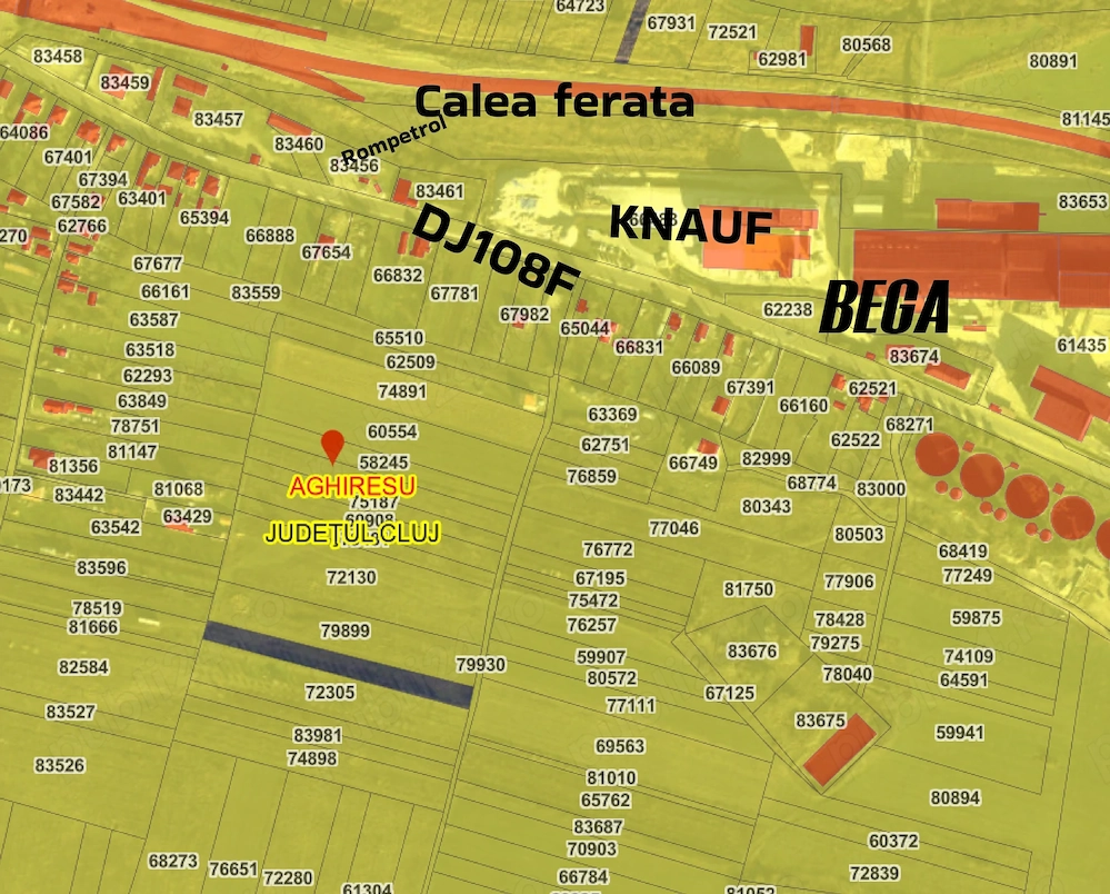 Vând teren intravilan Aghiresu - Fabrici