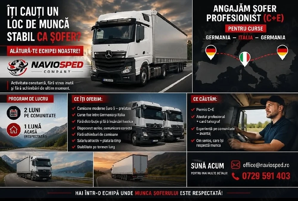Angajam sofer profesionist pt comunitate
