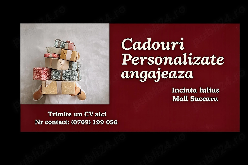  Căutăm coleg(ă) pentru insula noastră de cadouri personalizate!