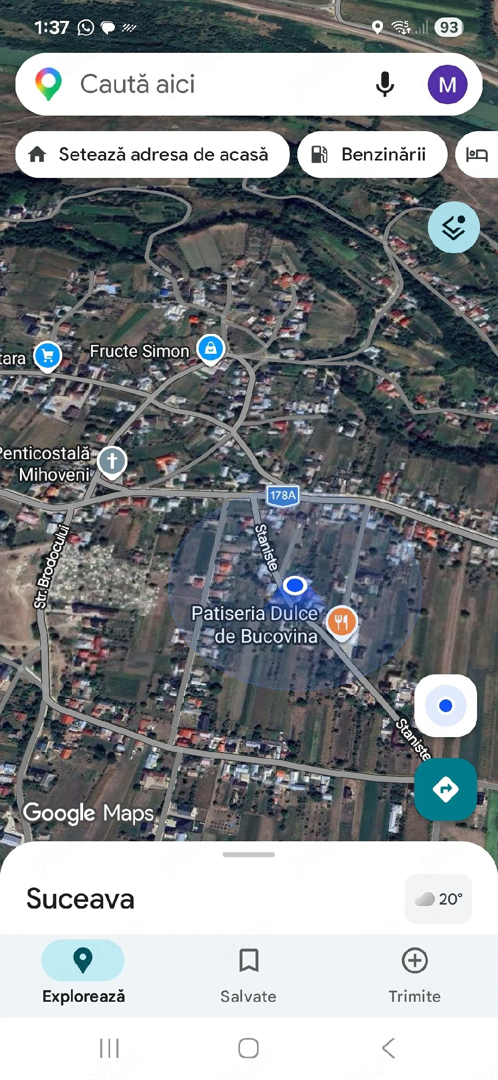 20 ari intravilan in Mihoveni Scheia