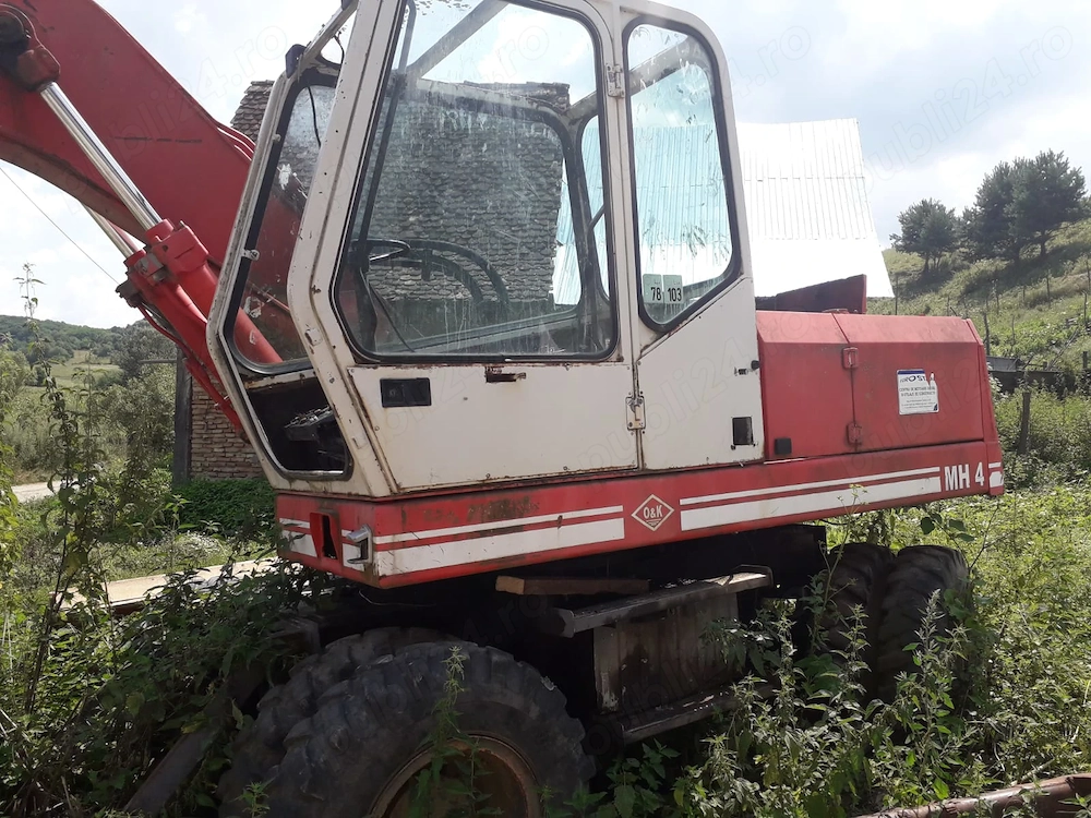 Excavator pe roți O&K RH City   stare bună, gata de lucru.