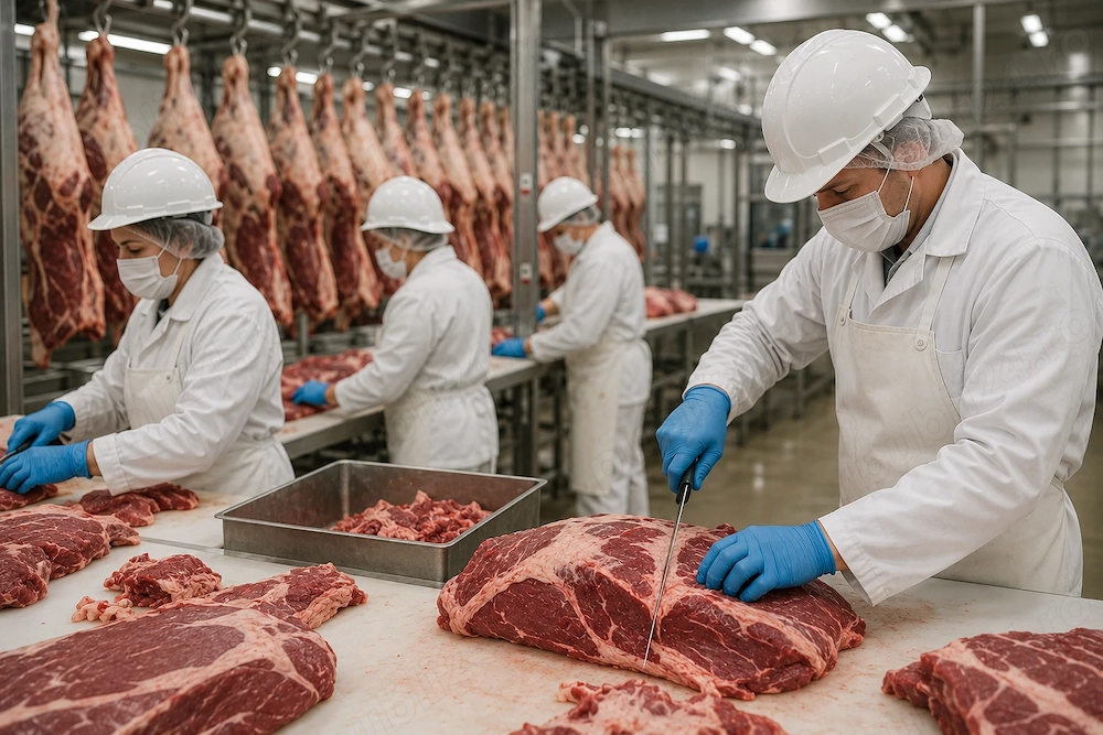 personal necalificat - fabrica de carne FRANTA