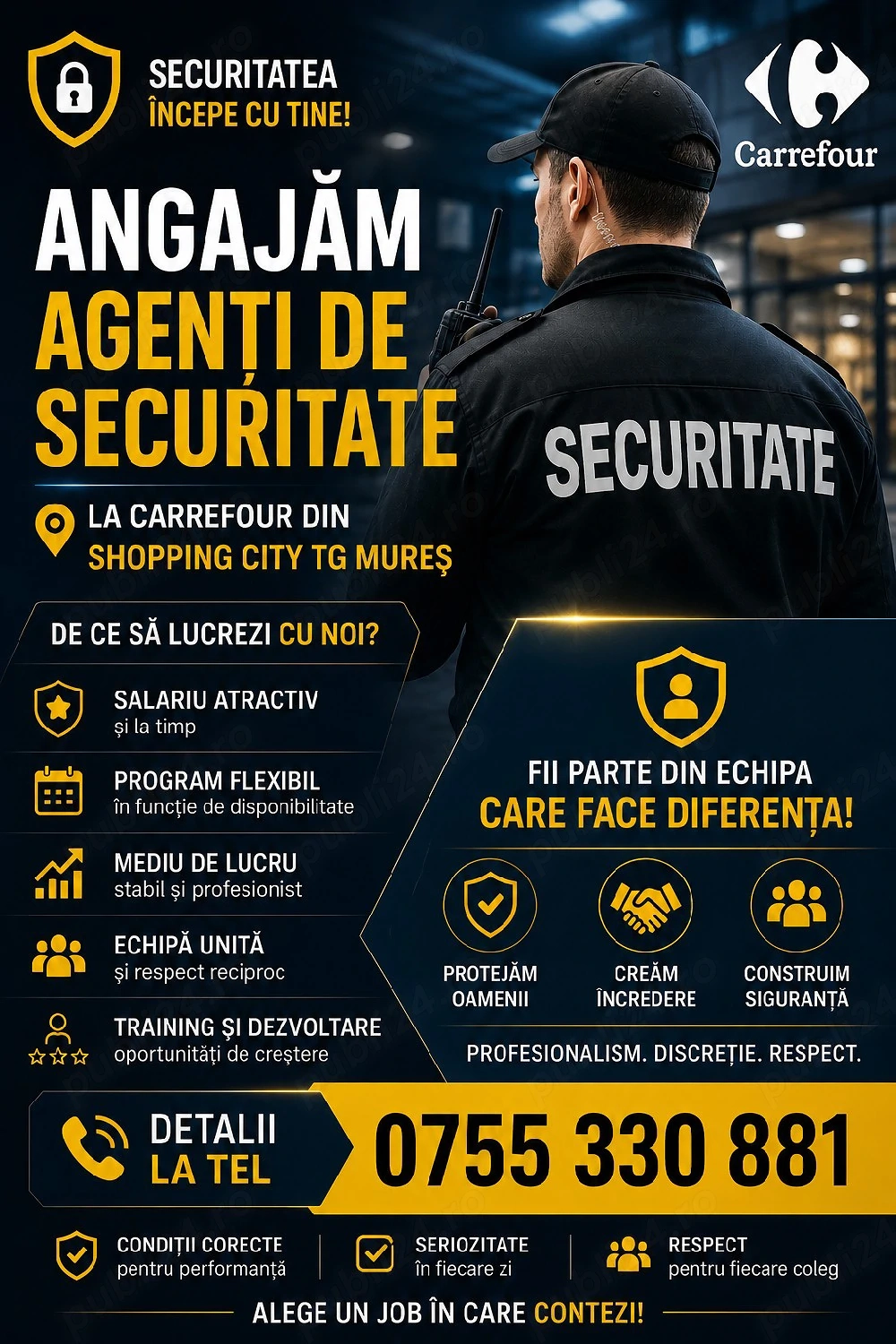 Angajam Agenti de Securitate Tg Mures