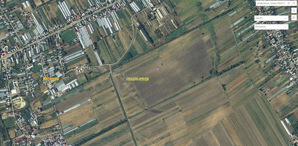 Teren arabil extravilan 10.000 mp (1 Ha)   Umbrărești, Galați (Acte la zi)