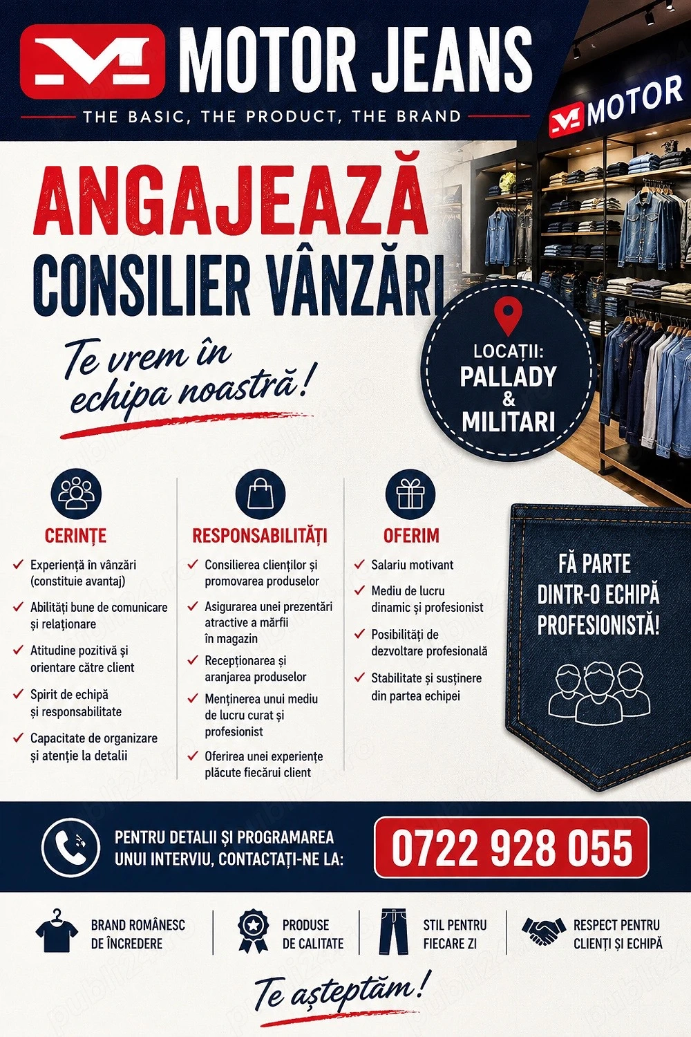 motor jeans angajeaza cobsilieri vanzari .