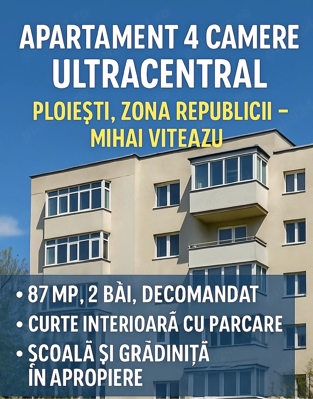 Apartament 4 camere, Ploiesti, ultracentral,  Republicii - M. Viteazu