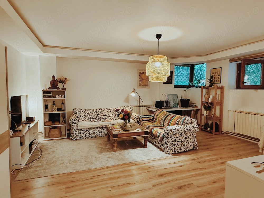 Apartament 2 camere demisol inalt Floreasca parc Verdi bloc 2001 mobilat, utilat modern zona verde 
