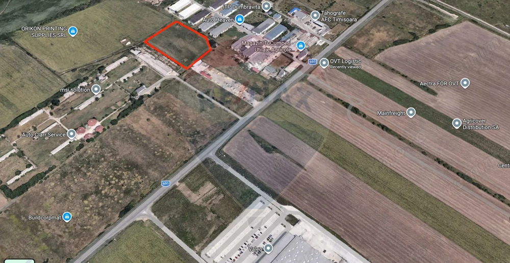 Teren industrial/logistic de vânzare 13,933mp Giarmata / DJ691 KM9