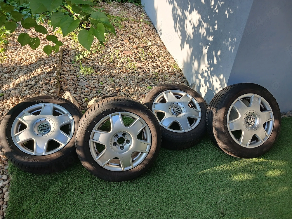 Set Anvelope vara Riken 205/55 R16 91H+ Genti Volkswagen Originale- Folosite ~ 2000km/4buc