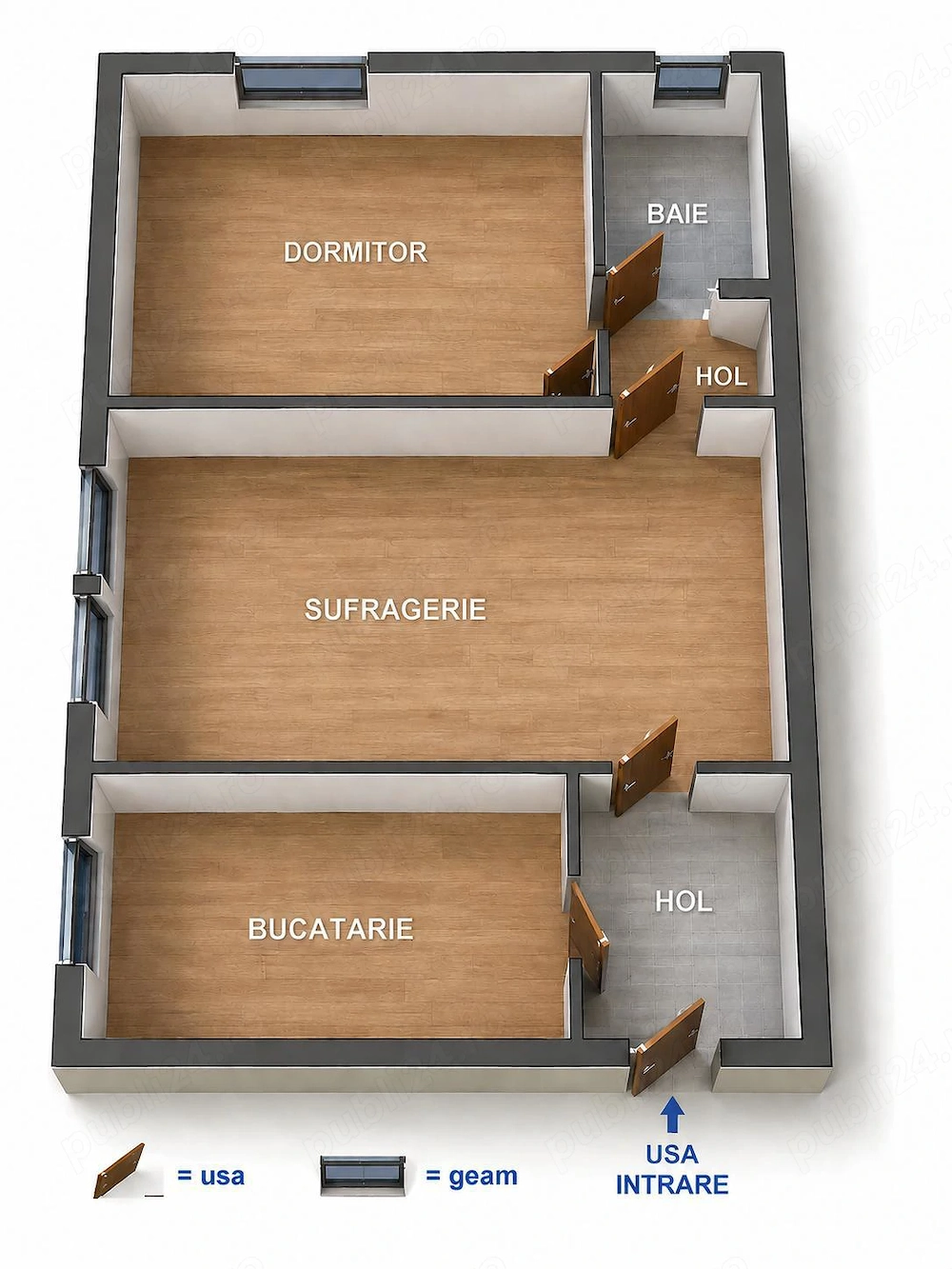 Apartament 2 camere de vânzare   Rahovei, Sibiu