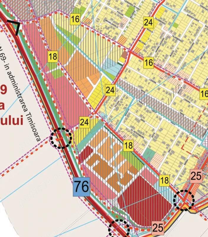 De vanzare teren 600  mp, zona Cora, pe colt 18 m front, langa blocurile din zona Ikea, 182 Euro mp