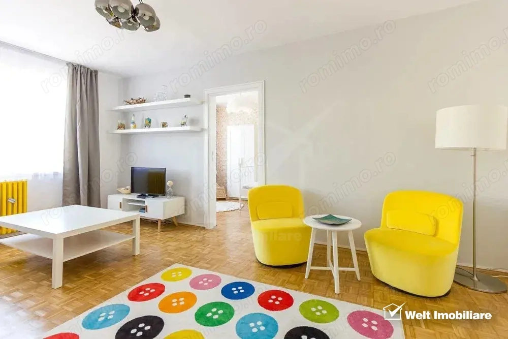 Apartament 3 cam, ultracentral, 64mp, utilat, mobilat