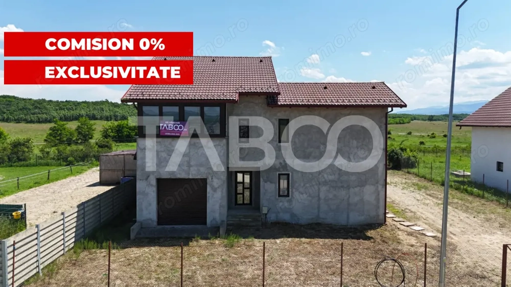 Casa individuala 5 camere 3 bai garaj 497 m teren liber Sat Sercaia