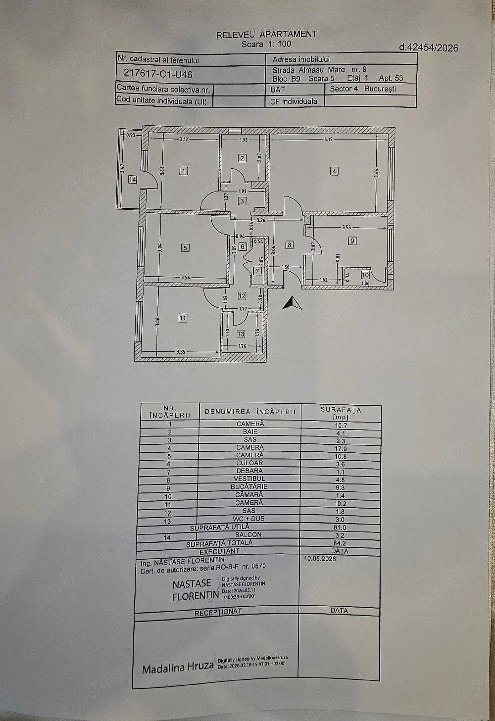 Vand Apartament 4 camere