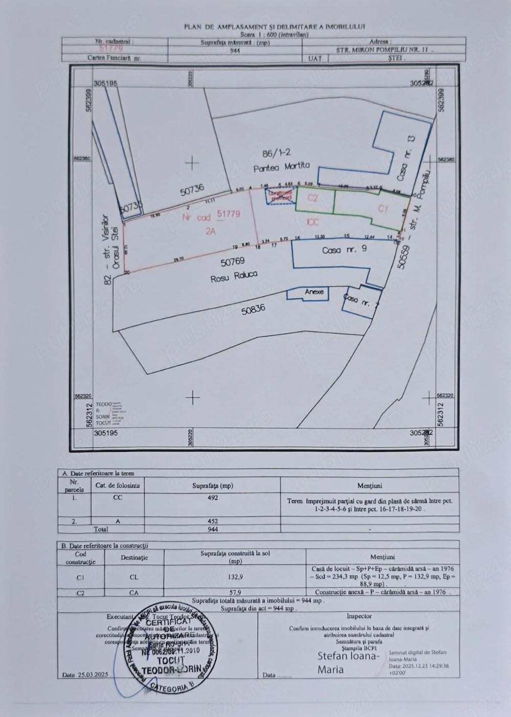 Casă DN 76 Ștei | 944 mp teren | 2 corpuri | Gaz la poartă | Investiție