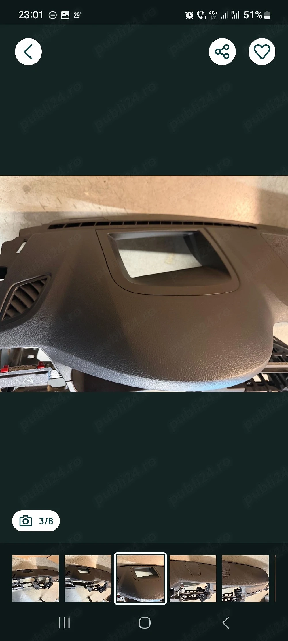 Plansa bord Bmw f10 cu head-up si airbag