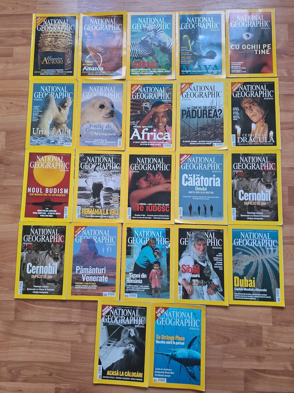Lot 22 Reviste National Geographic România   Colecție Rară 2003 2007, Primele Ediții
