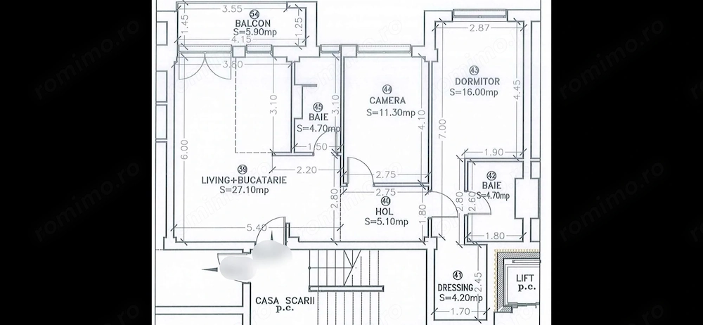 Ap.3 camere- 2 bai- Bloc nou- Lift-Zona ESO- 73 mp utili+balcon 6 mp- Parcare inclusa- 125.000 euro